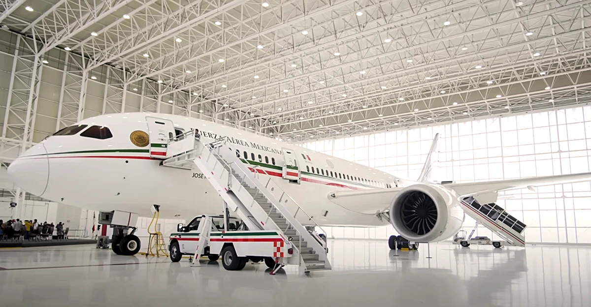 Avión presidencial Mexicano Boeing 787 recién vendido a Tayikistán. Foto: Gobierno Mexicano